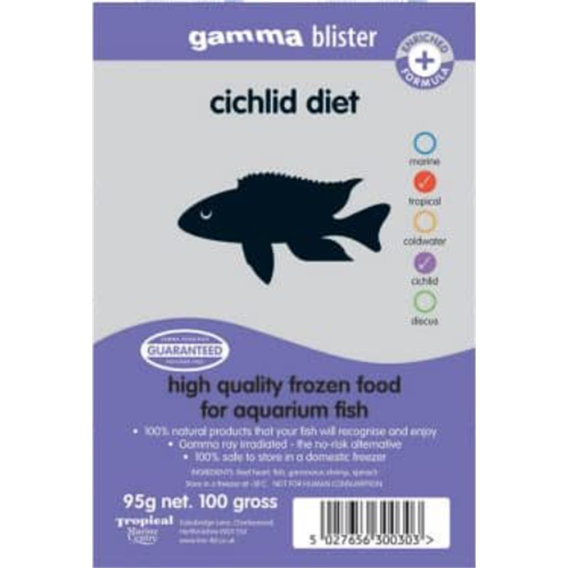 Gamma Cichlid Diet Blister Pack 100g